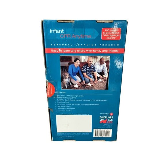 Infant CPR Anytime Kit AHA Heart Association DVD Training + Baby Manikin… - Picture 10 of 10